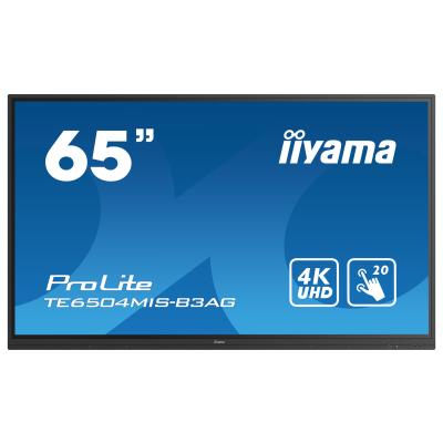 iiyama ProLite TE6504MIS-B3AG, 4x Touch Pen, 24/7, 165cm (65''), Pure Touch Infrarot, 4K