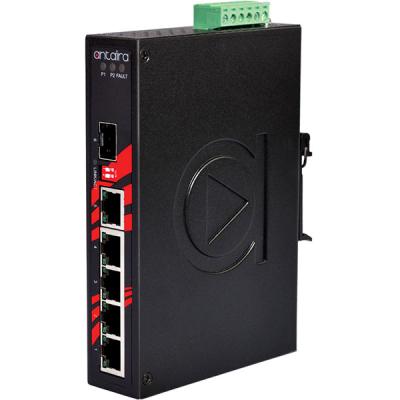 6-Port Unmanaged Industrial Gigabit Switch, 12-48VDC , -40 - 75C
