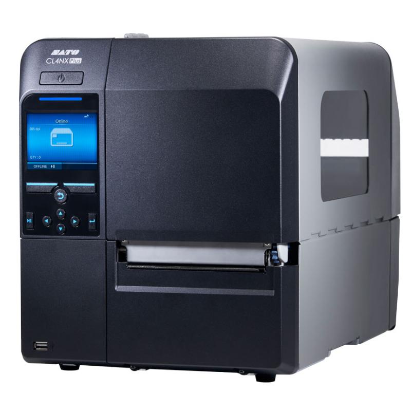 Sato CL4NX Plus (305dpi), Hochleistungs-Thermodrucker mit Dispenser, Liner Rewinder