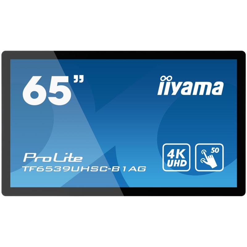 iiyama ProLite TF6539UHSC-B1AG, 165cm (65''), Projected Capacitive, 4K, schwarz, openframe