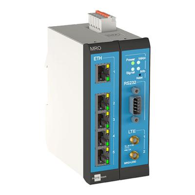 INSYS icom MRO-L200 1.1 Industrial cellular router with NAT, VPN, firewall, 5x LAN, 1x RS232