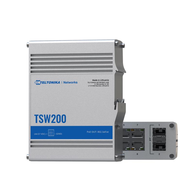 Teltonika TSW200 8 x Ethernet 2 x SFP Unmanaged PoE+ Switch