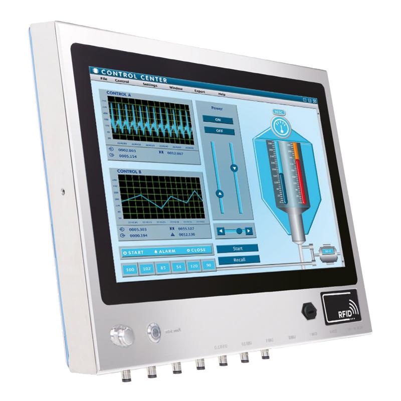 Hygrolion 2135, 21,5", Panel PC, IP66, Core i5--1235U, 8GB, 128GB SSD, Edelstahl, RFID Mifare