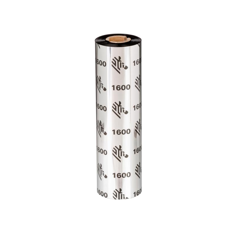 Thermotransferband, Zebra, 1600, Wachs, Rollenbreite: 83 mm, Kernbreite: 83 mm, Kern: 25,4 mm, Länge