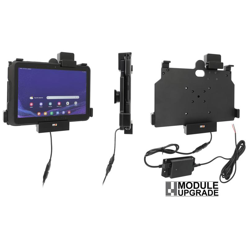 Aktive Halterung, Federbolzenverriegelung, Kippdrehgelenk, fixe Installation, pogo plug, passend f&uuml;r