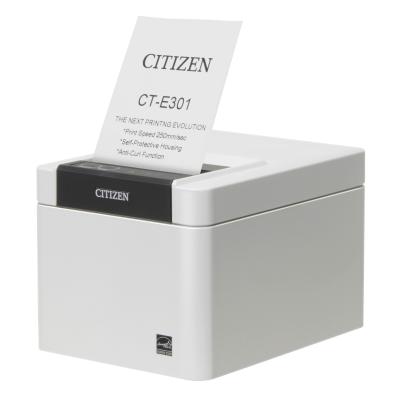 Citizen CT-E301, USB, RS232, Ethernet, 8 Punkte/mm (203dpi), Cutter, weiß