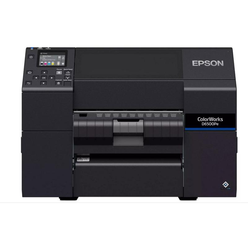 ColorWorks D6500 dye ink, Peeler, Disp., USB, Ethernet, schwarz