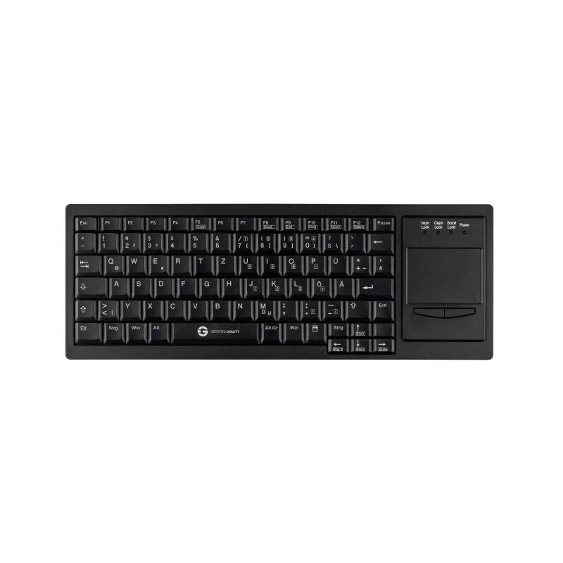 Tastatur Cleantype®  Xtra Touch WL TKL-083-GCQ-TOUCH-RF-BLACK-USB-DE n/a