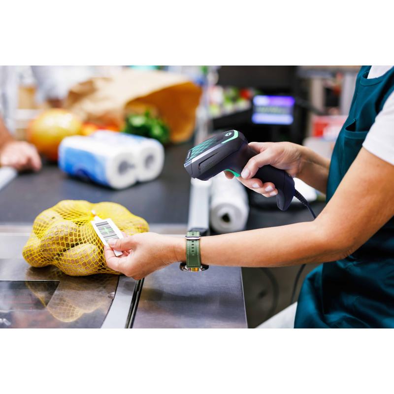 Datalogic GD4620 with Stand, 2D, HD, USB, Kit (USB), schwarz