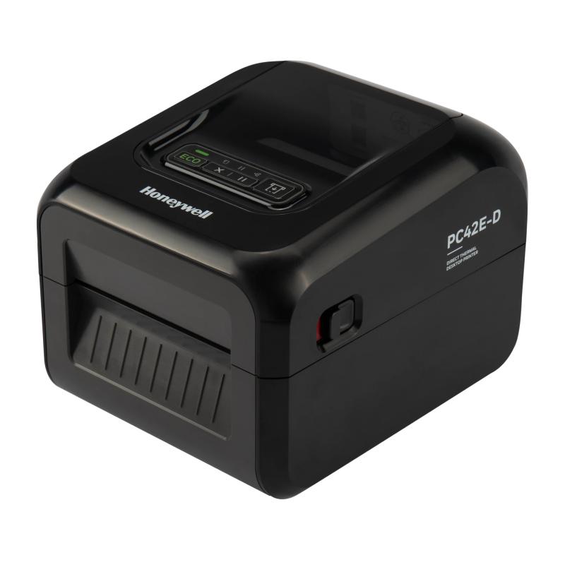 Honeywell PC42E-D Desktop Etikettendrucker, Thermodirekt, 300 dpi, USB, LAN, RS232, schwarz