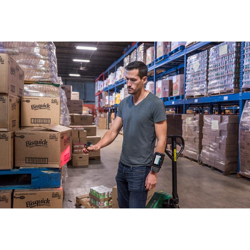 Zebra RS5100, Enterprise Handr&uuml;ckenhalterung, BT, 2D, SE4770, BT, schwarz, silber, 735mAh Akku