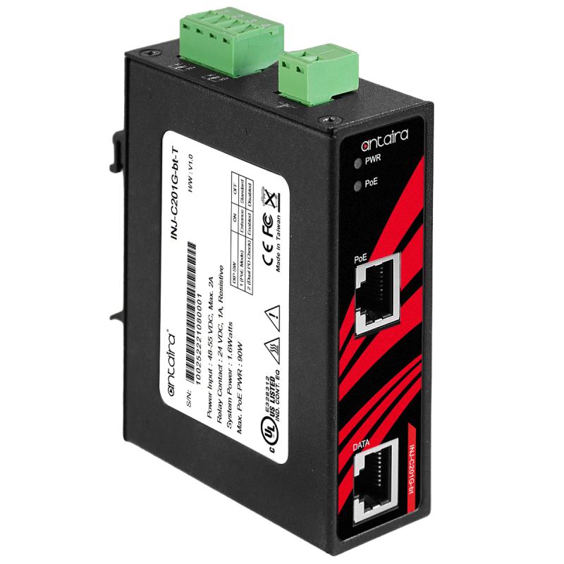 Industrial Gigabit PoE++ Injector, -40 &deg;C bis 75 &deg;C EOT