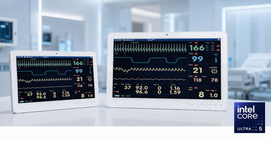 Medical Panel PCs für Klinik, Pflege und mobile Visitenwagen: Medico 22U und Medico 24U mit Intel Core Ultra 5 225U